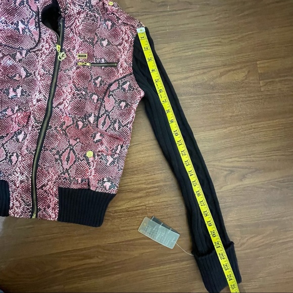 COOGI Faux Snake Skin Jacket Sweater Sleeve NWT size Small - Picture 15 of 16